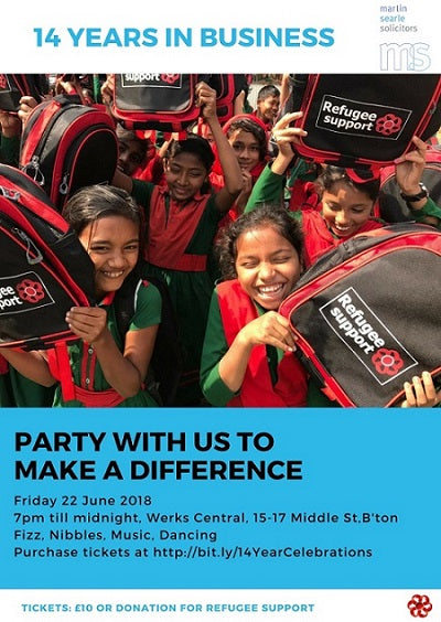 Martin Searle Solicitors - 14 Years In Business – Celebrate & Make A Difference!