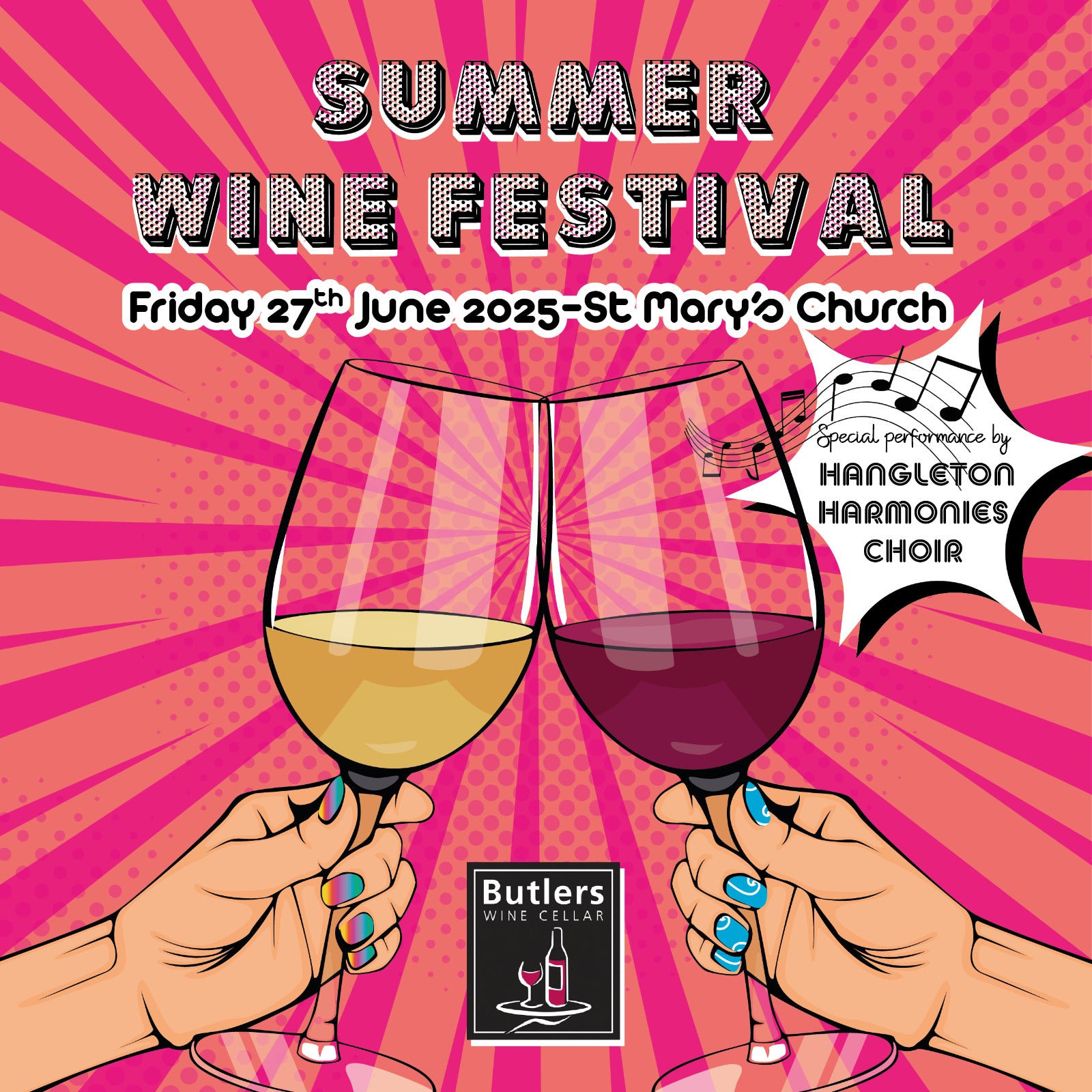 Summer Wine Festival - Friday 27th June, St Mary's Church - Butler's Wine Cellar Brighton