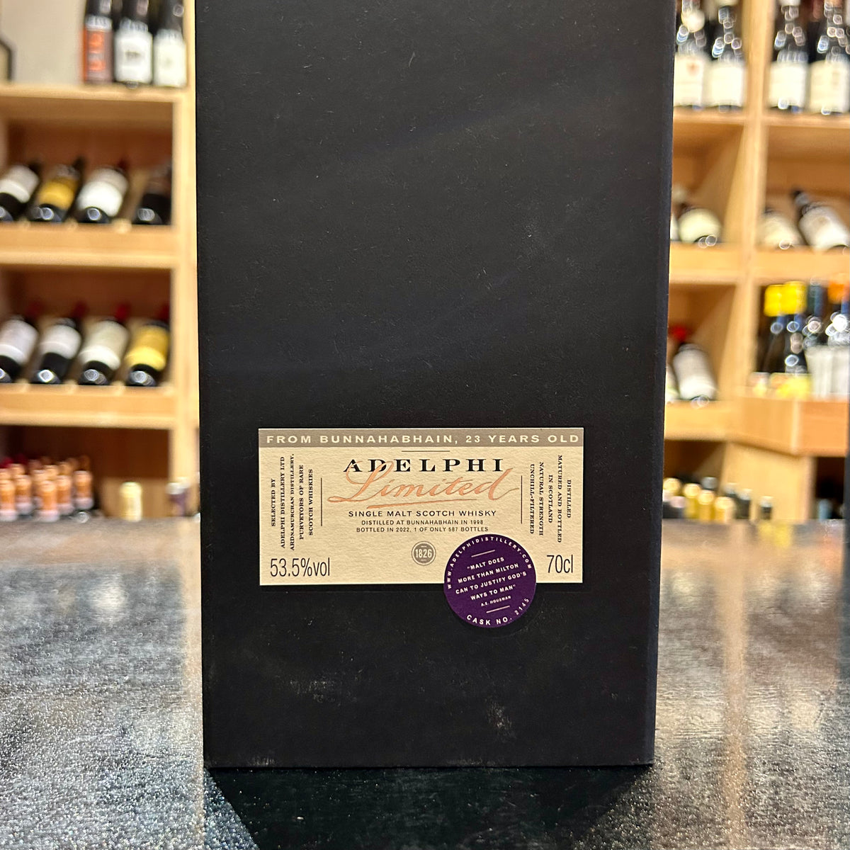 Adelphi Distillery Bunnahabhain 1998 53.40% 70cl - Butler&#39;s Wine Cellar Brighton