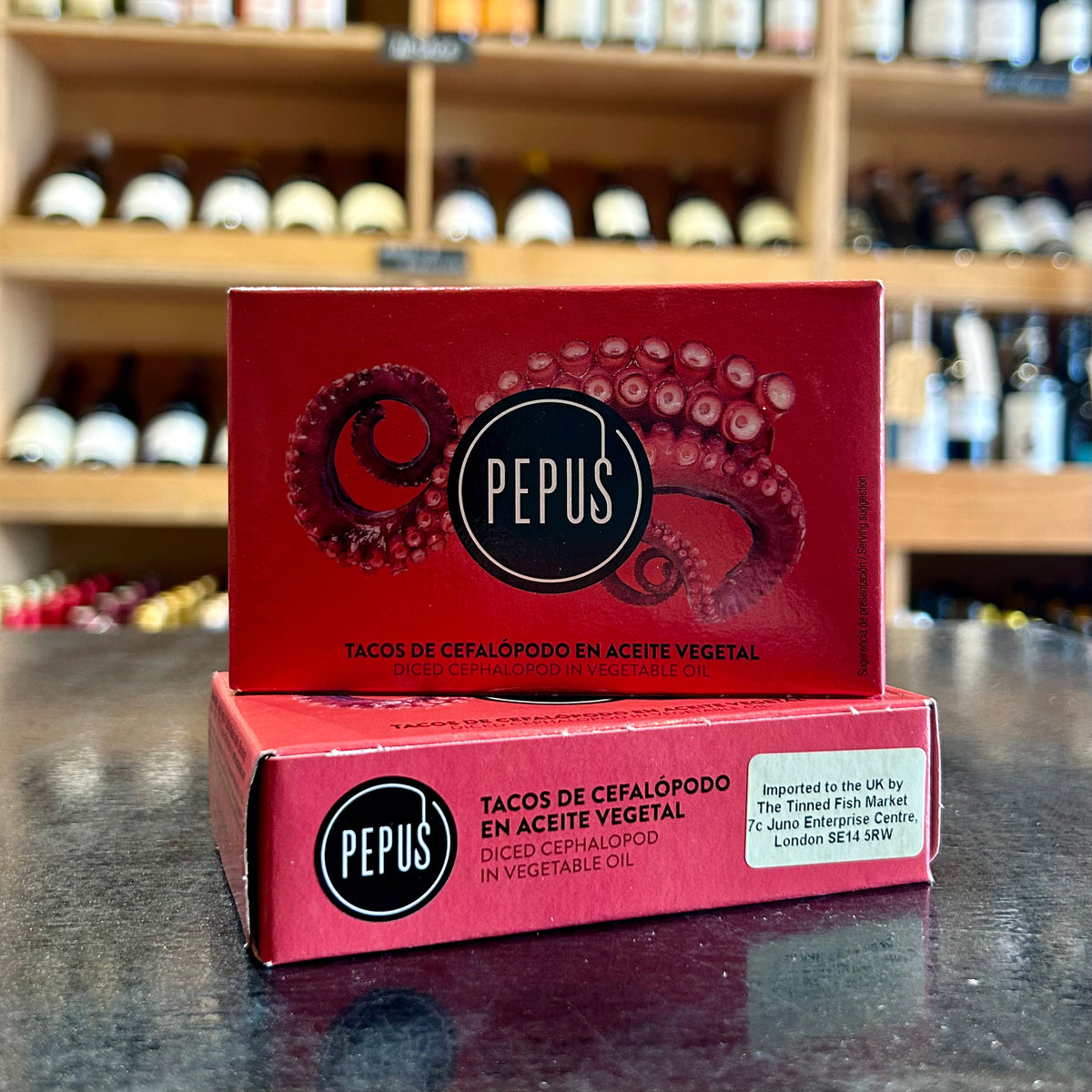 Pepus Diced Squid in Olive Oil 115g - Butler&#39;s Wine Cellar Brighton