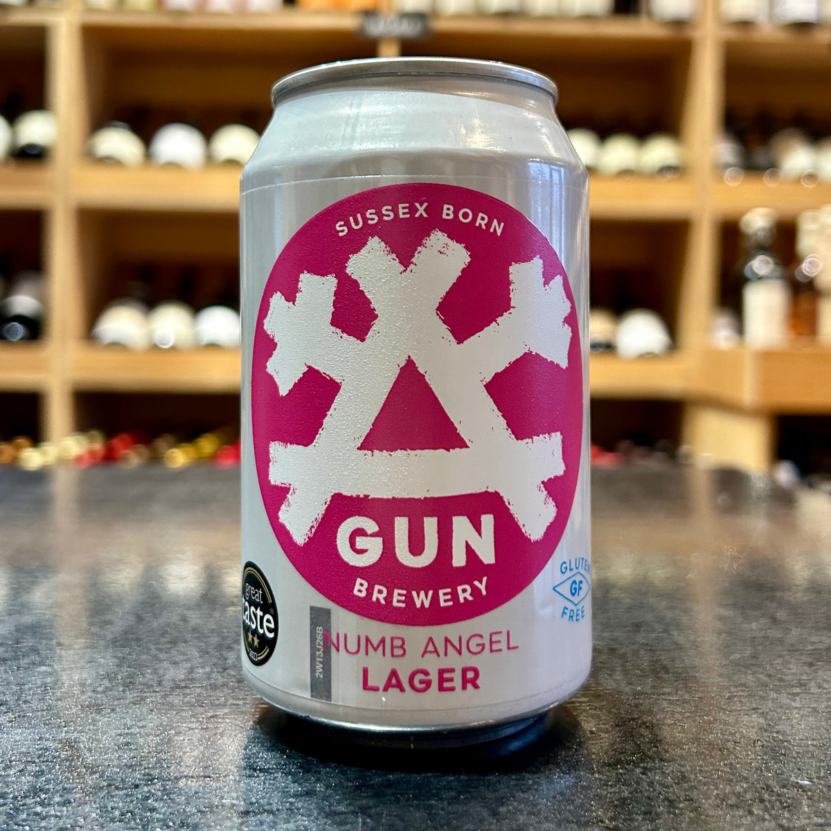 Gun Brewery Numb Angel Lager 33cl 4.0% Abv Can - Butler&#39;s Wine Cellar Brighton