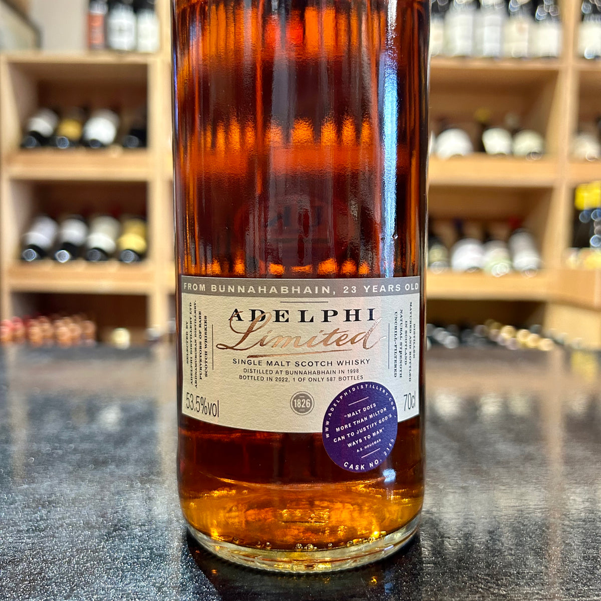 Adelphi Distillery Bunnahabhain 1998 53.40% 70cl - Butler&#39;s Wine Cellar Brighton