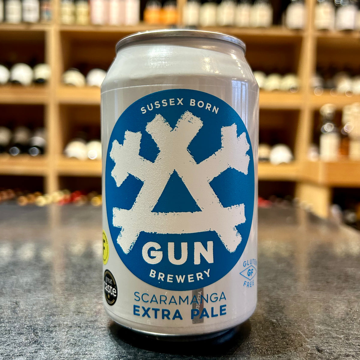 Gun Brewery Scaramanga Extra Pale 33cl 3.9% Abv Can - Butler&#39;s Wine Cellar Brighton