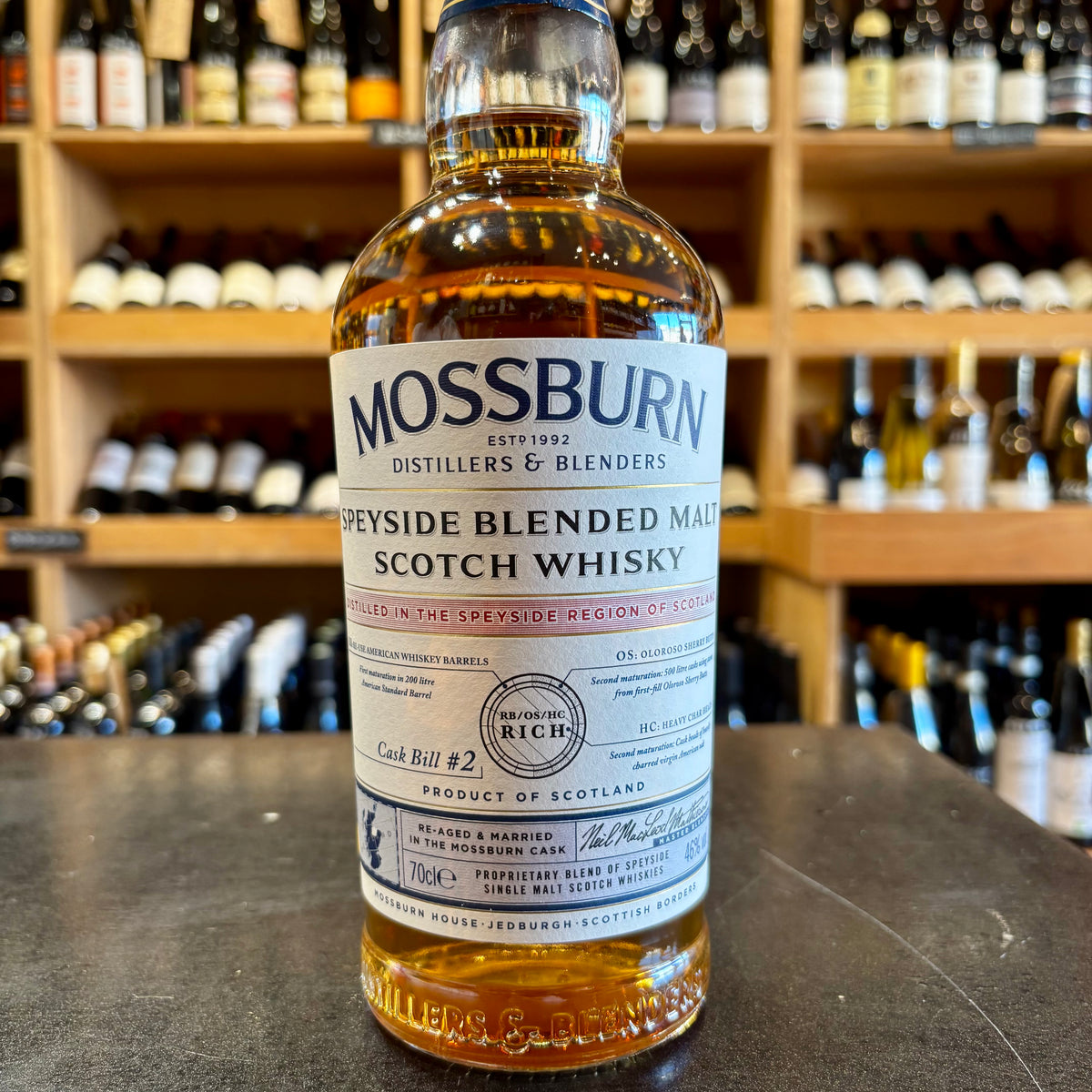 Mossburn Speyside Blended Malt Whisky 46% Abv