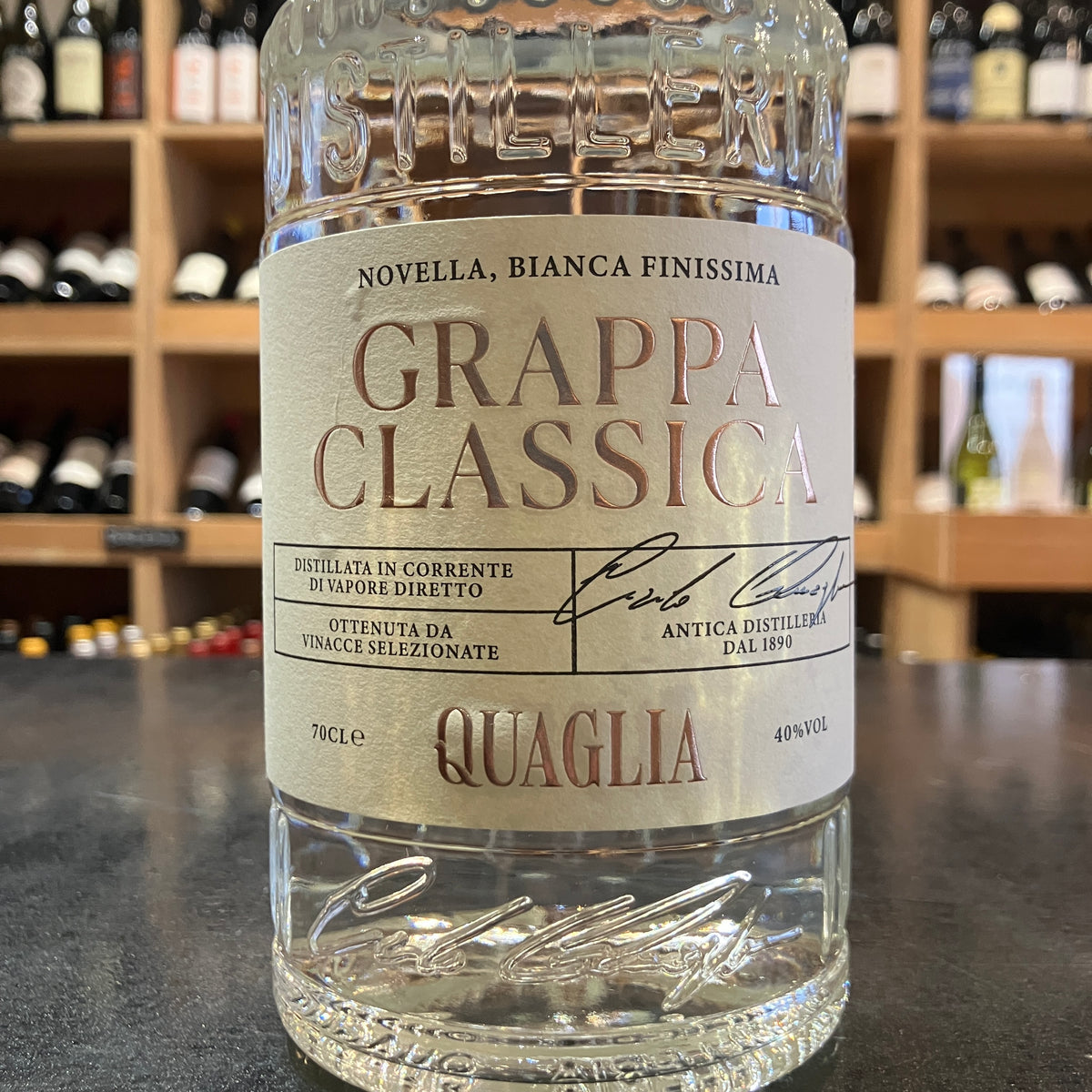Quaglia Grappa Classica 40% 70cl - Butler's Wine Cellar Brighton