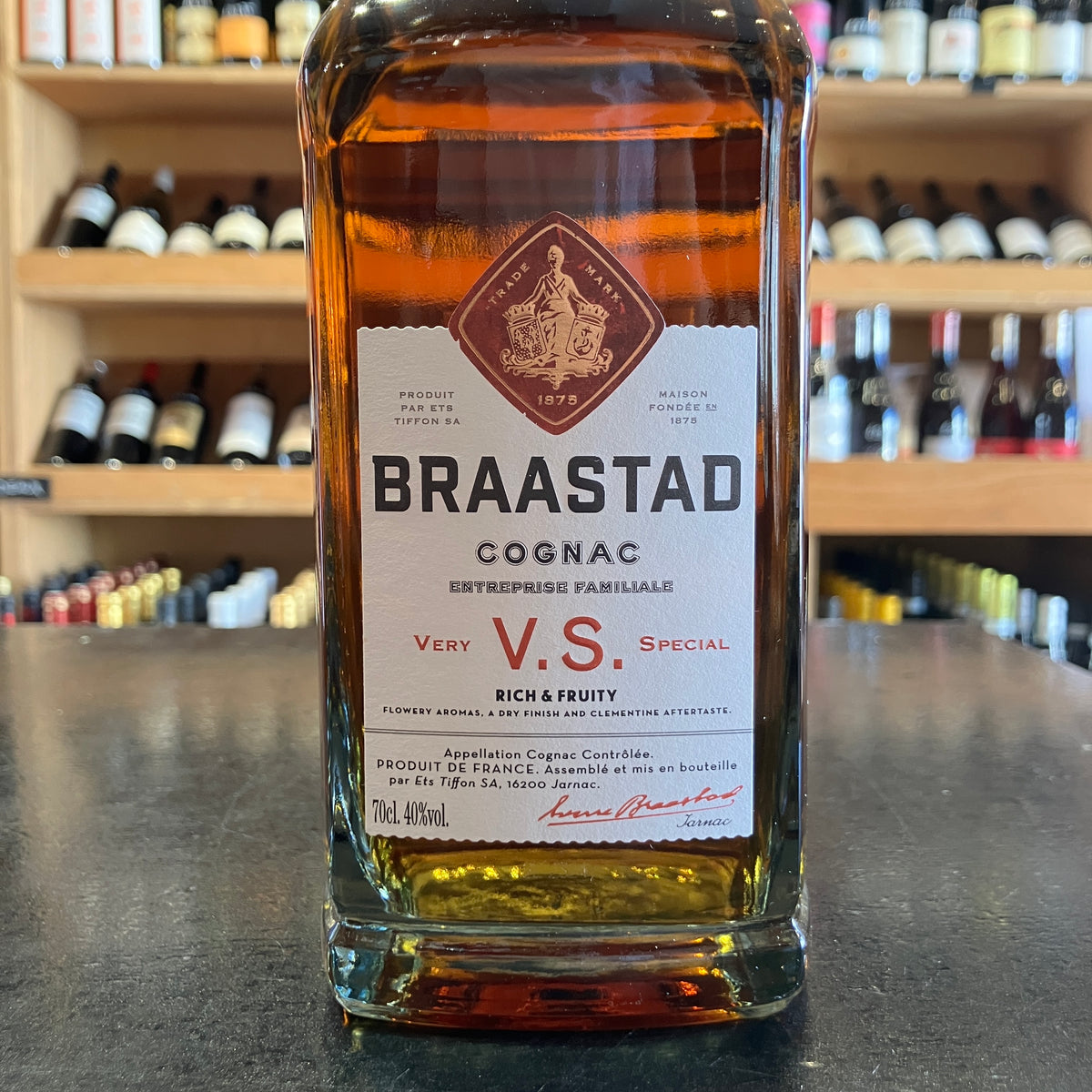 Braastad VS Cognac 700ml 40% - Butler's Wine Cellar Brighton