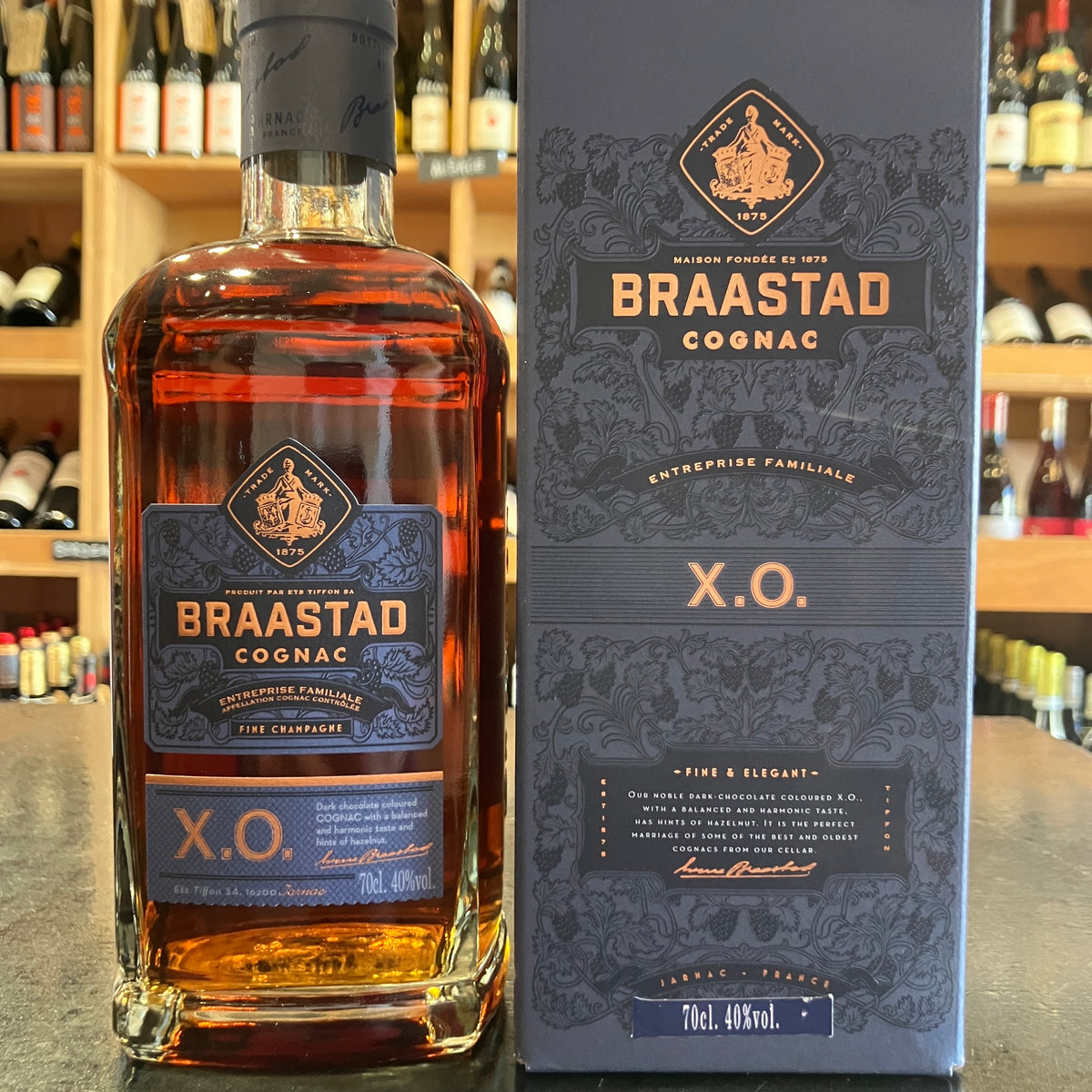 Braastad XO Cognac 700ml 40% - Butler's Wine Cellar Brighton