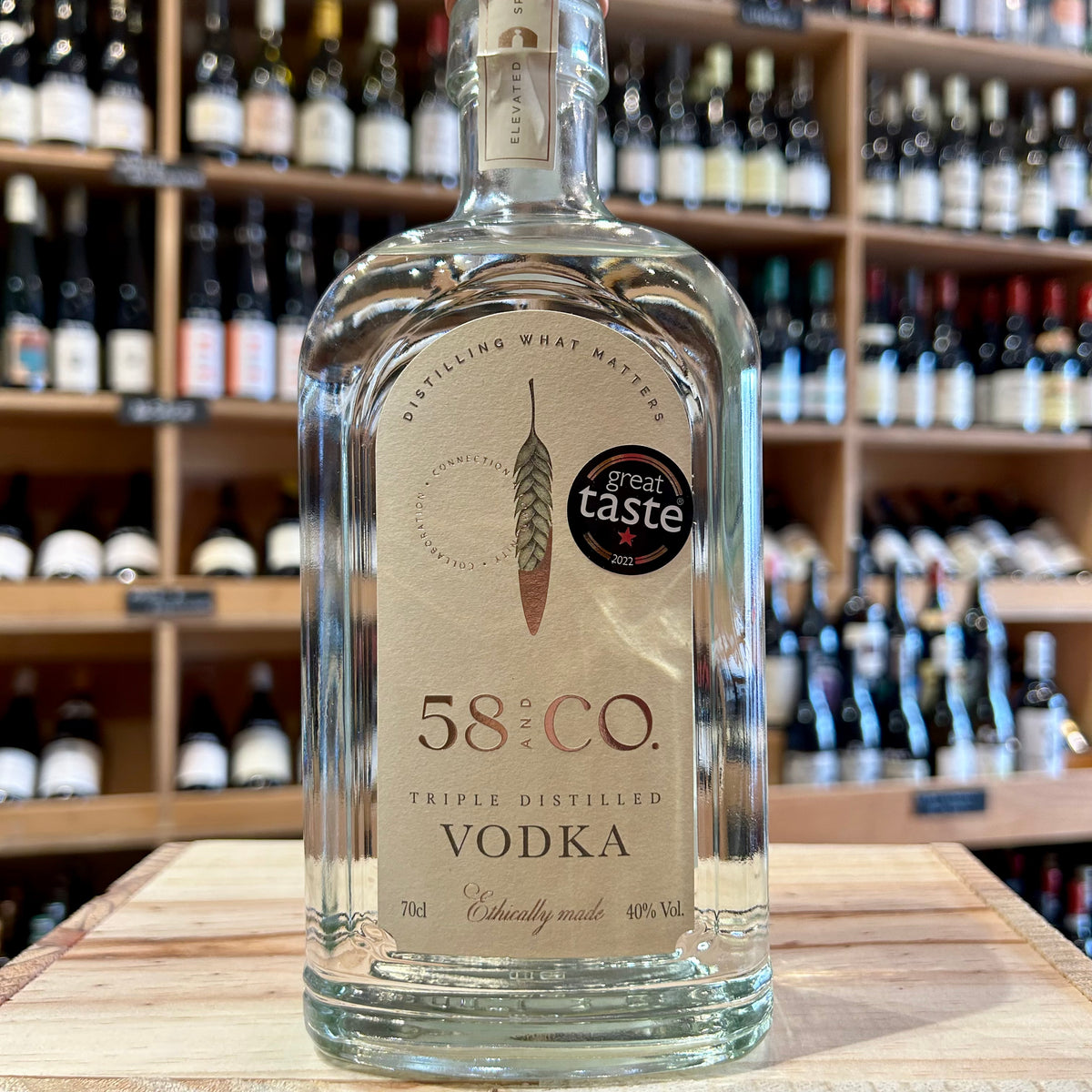 58 and Co Triple Distilled Vodka 700ml 40% - Butler&#39;s Wine Cellar Brighton