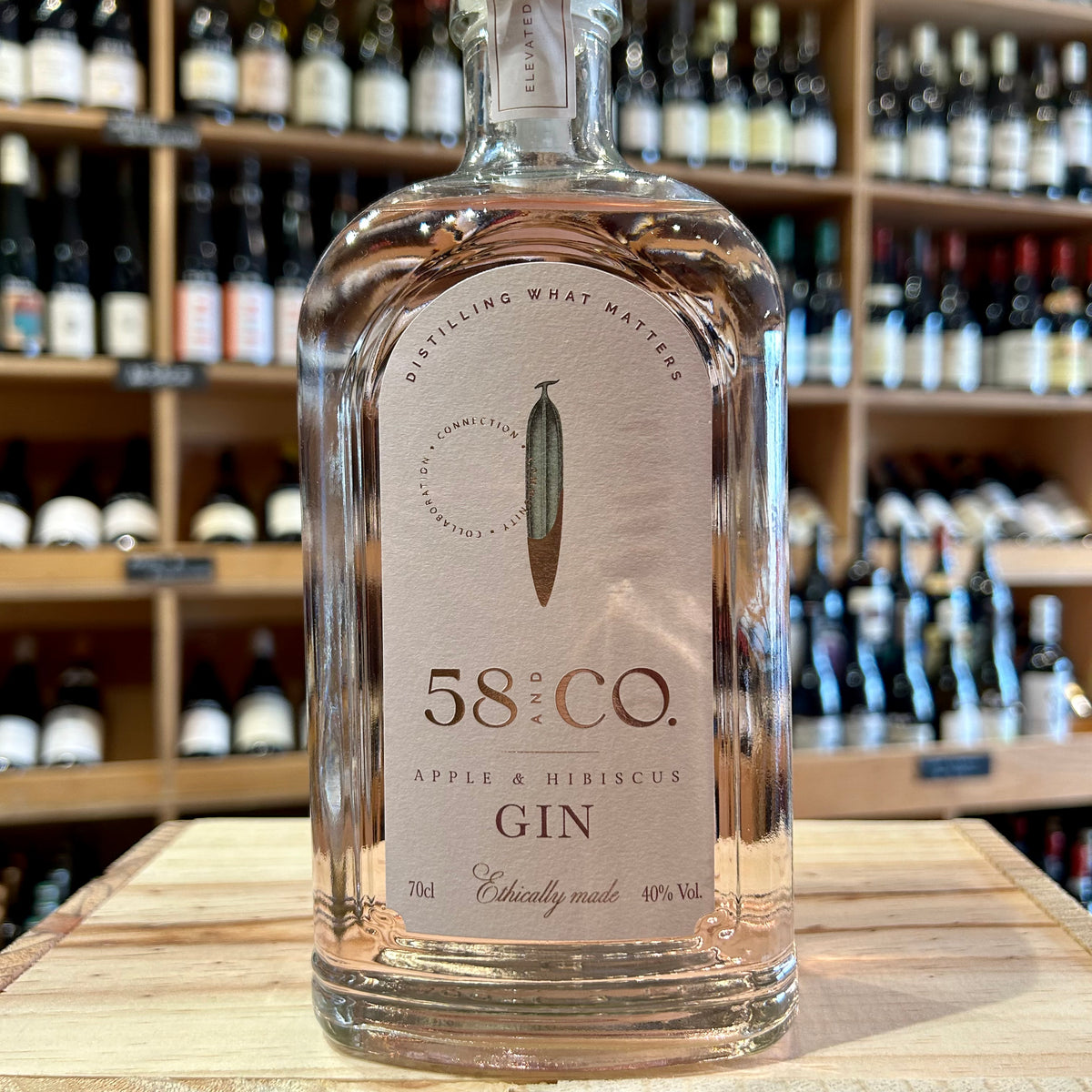 58 and Co Apple &amp; Hibiscus Pink Gin 40% - Butler&#39;s Wine Cellar Brighton