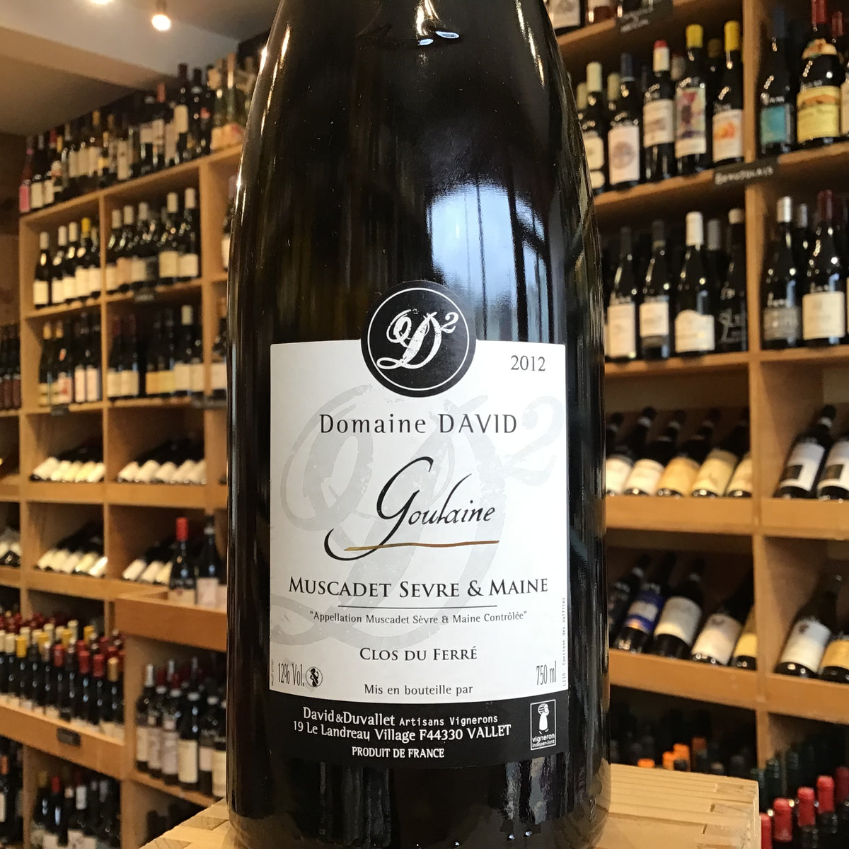 Muscadet Sevre et Maine Sur Lie, Goulaine, 2012, Domaine David - Butlers Wine Cellar Brighton