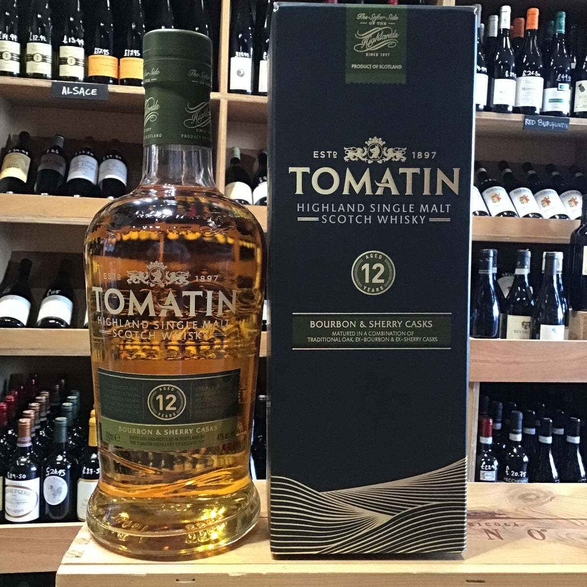 Tomatin 12 Year Old Highland Single Malt Scotch Whisky 70cl 43% - Butler's Wine Cellar Brighton